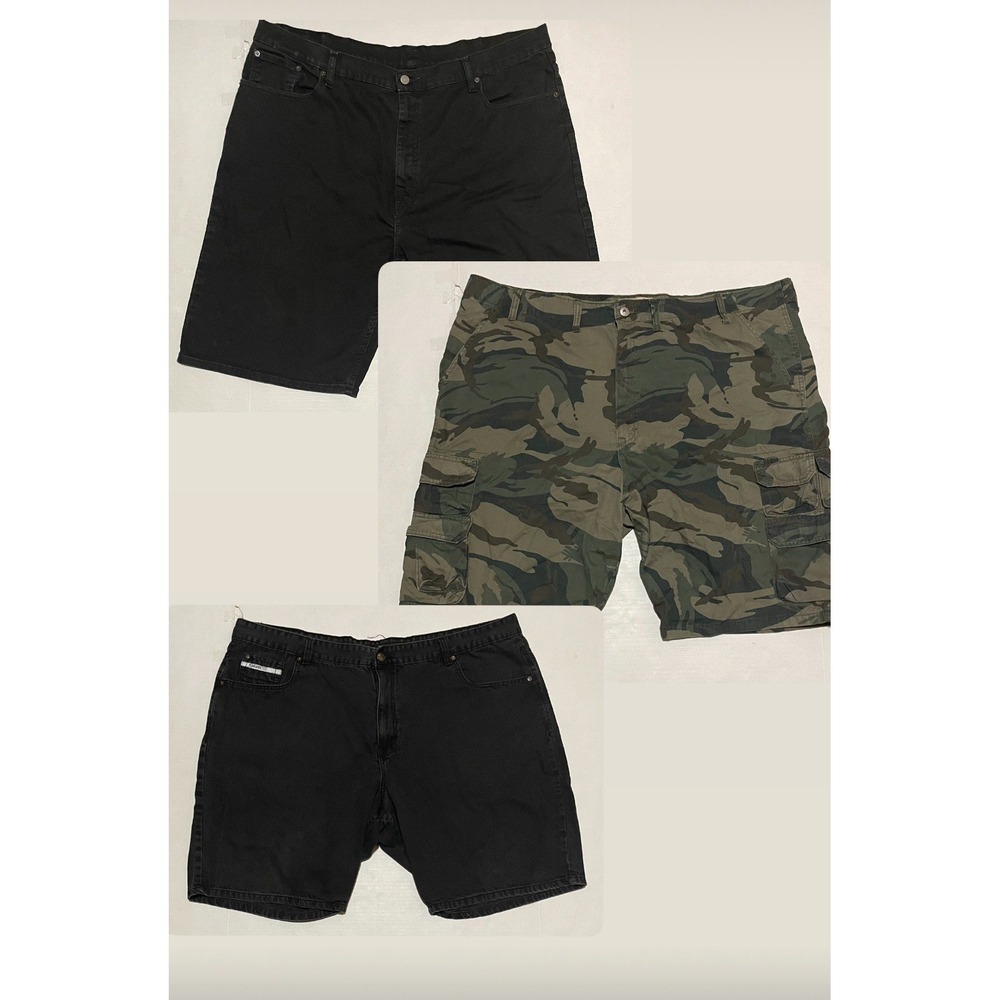 Lot of 3 Ecko Unltd Levi's 569‎ Jeans Shorts Wrangler Cargo Camo Size 46 Mens